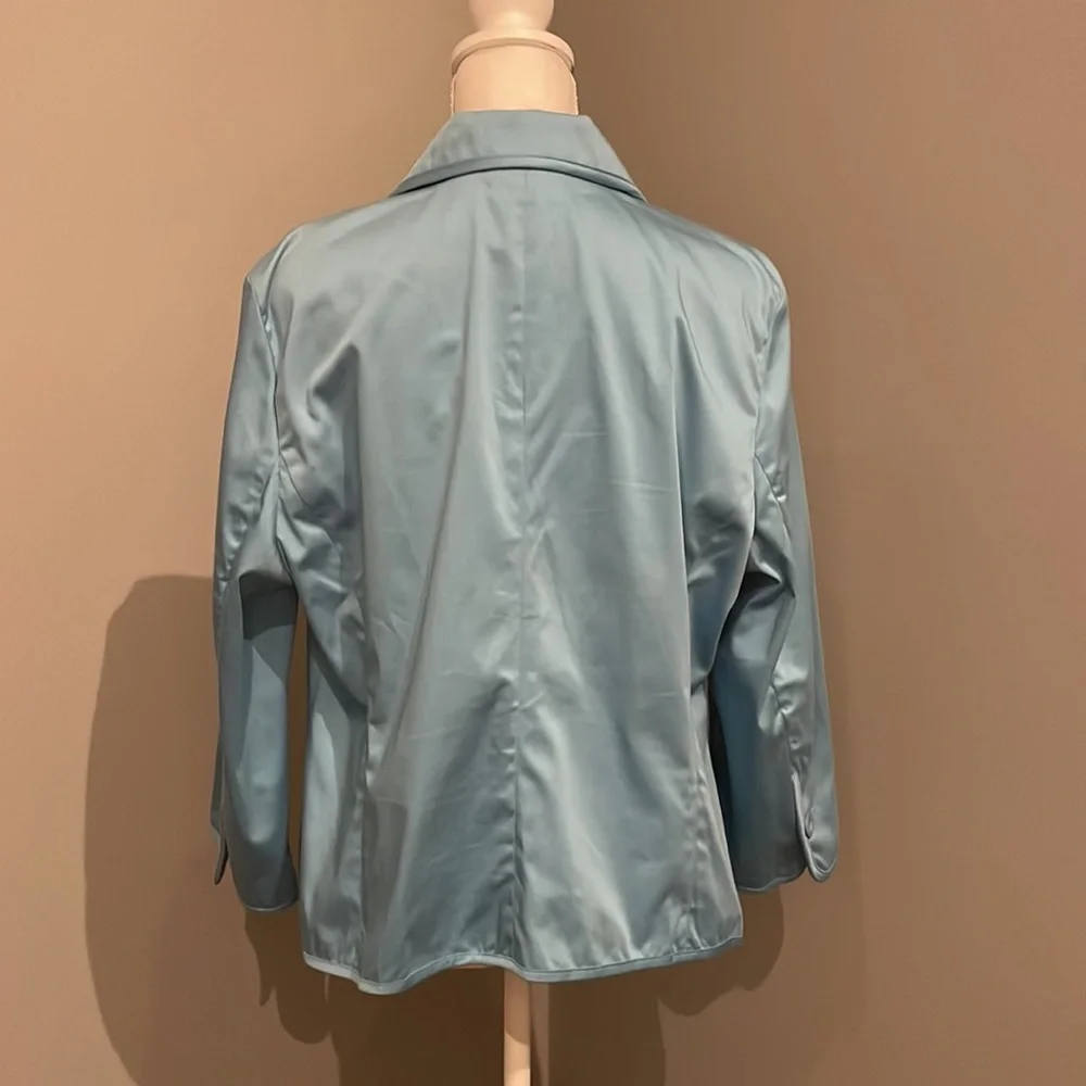 LIZ CLAIBORNE COTTON BLAZER/JACKET | LIGHT BLUE | Size 16 - Picture 4 of 7